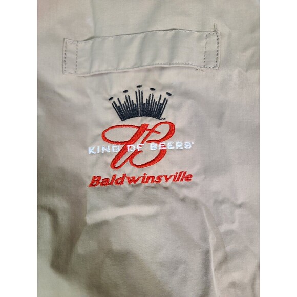 EUC Vintage  Full Zip Anheuser Busch Jacket Size 2XLT Mens Tan Hood Budweiser - Picture 9 of 9